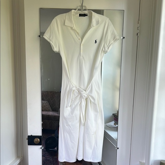 Ralph Lauren Ivory Tie-Waist Dress - Picture 1 of 2
